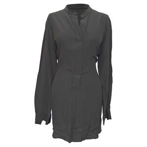 Joseph Mini Shirt Dress in Black Silk